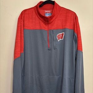 University of Wisconsin Badgers Quarter Zip Pullover Size Medium